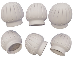 Leinwandbilder - 3d cooking chef hat, perfect for cooking menu elements. Realistic 3d design emoji. 3d rendering and 3D illustration