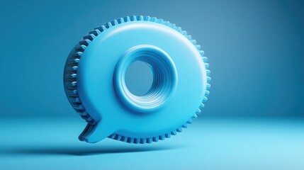 Poster - Close-up view of an industrial gear wheel showcasing precision engineering and mechanical design in technology