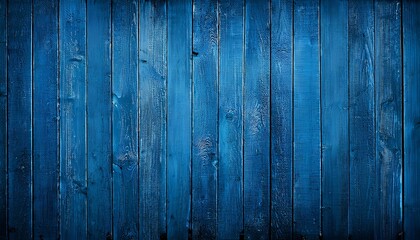 Poster - blue wooden texture background. blue wood backdrop