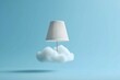 © CatNap Studio - Easter and lamp: Abstract Easter-themed lamp floating in a dreamy sky, soft cloud background.