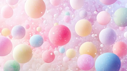 Poster - A cheerful array of colorful Easter eggs placed on a soft pastel background, with ample room around them for customizable holiday greetings or designs