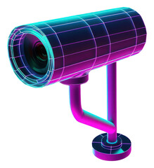 Wall Mural - png neon cctv wireframe lighting surveillance electronics.