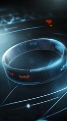 Poster - Futuristic Smart Wearable Device Displaying Data And Information