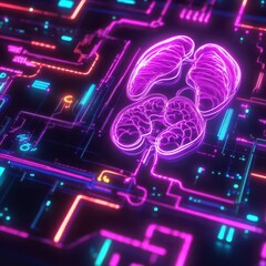Poster - A conceptual representation of illuminated organs and circuits