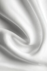Wall Mural - elegant white fabric texture close up soft wave pattern
