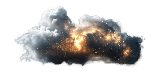 Wall Mural - png cloud with a sparkle background lights atmosphere.