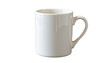 © Praphapan - Single white ceramic cup isolated on white, a blank object for hot coffee or tea drink