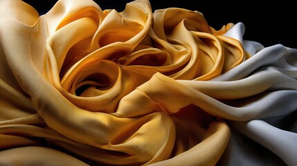 Aufkleber - A piece of fabric with a gold and silver color pattern