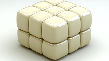 Poster - A three dimensional structure composed of multiple rounded cube shapes