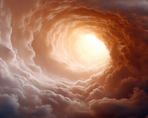 Poster - Climate Crisis Visualization Apocalyptic Thunderstorm Vortex Revealing Dramatic Environmental Transformation in Hyperrealistic  Digital Art