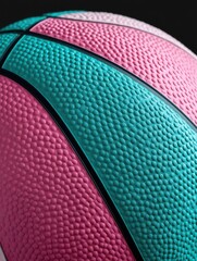 Aufkleber - Vibrant Athletic Precision Macro Pop Color Basketball Texture for Next-Gen Sports Marketing, Digital Engagement and Betting Analytics Innovation