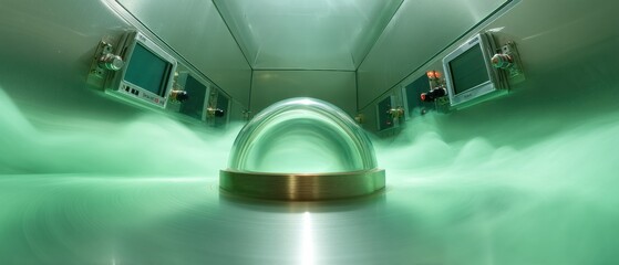 Poster - Advanced Semiconductor Fabrication High-Precision AI-Powered Wafer Processing in Immersive Green Tech Laboratory, Cutting-Edge Digital Manufacturing Innovation