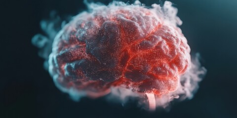 Leinwandbilder - Neurological Frontier Immersive Quantum Biohacking Visualization of Cognitive Networks - Next-Gen Neuroscience Innovation and Brain Performance Enhancement