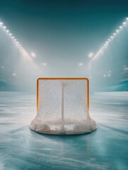 Poster - Immersive Sports Narrative Dynamic Arena Hockey Goal Visualization - Cinematic Performance Staging for Digital Marketing and Athletic Inspiration
