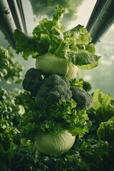 Poster - Vertical Urban Agriculture Revolution Innovative Greenhouse Cultivation of Nutrient-Dense Broccoli and Leafy Greens - Next-Gen Sustainable Food Production