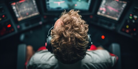 Poster - Immersive Digital Navigation High-Performance Professional Monitoring Workplace with Advanced Tech, Cybersecurity Focus, and Real-Time Flight Management Systems