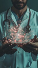 Poster - Holistic Healthcare Innovation Immersive Digital Wellness Visualization with AI-Powered Diagnostic Metrics - Next-Gen Medical Technology Empowering Patient Engagement