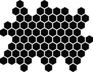 simple black honeycomb pattern design.