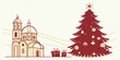 © ABDULELLAH - Christmas Eve at the Church A Festive Illustration