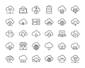 Poster - Cloud Storage Vector Elements