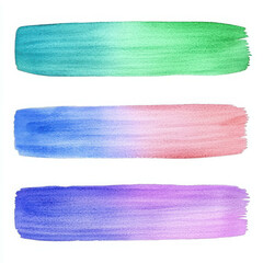 Aufkleber - Colorful Paint Strokes in Green, Pink, and Purple for Creative Design Projects