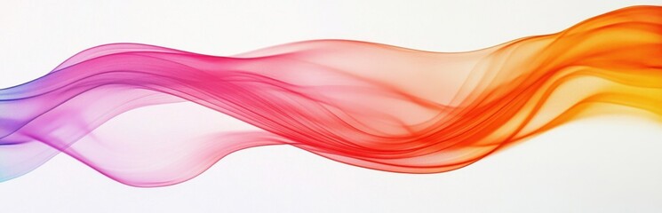 Poster - This vibrant abstract artwork features smooth flowing waves in shades of pink, orange, and purple. Ideal for creative projects, backgrounds, or décor.