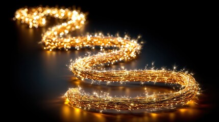 Poster - Beautiful string of lights creating a magical ambiance perfect for celebrations and joyous gatherings