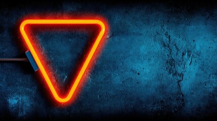Poster - Eye-catching neon sign on a wall representing a creative concept with vibrant colors and dynamic energy