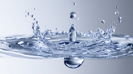 Poster - Close-up of water droplets capturing the essence of calmness and the concept of personal growth and reputation