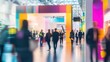 © CStock - A busy trade show venue filled with professionals interacting and exploring vibrant displays in a modern setting.