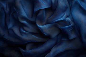 Poster - Dark blue soft gradation abstract background with flowing textures creating a serene atmosphere, dark blue soft gradation abstract background