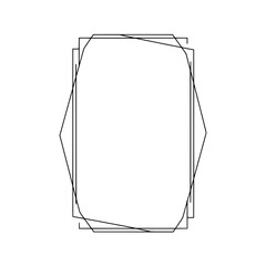 Fototapete - Geometric Frame Design: An intricate design features an artistic display, perfect for artistic decoration. The minimalist aesthetic presents clean lines.