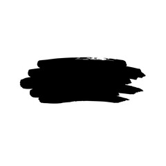 Poster - Black Brush Stroke:  A bold, abstract brushstroke with a strong, graphic presence.  The  intense black  and white composition adds depth and character to any design.  