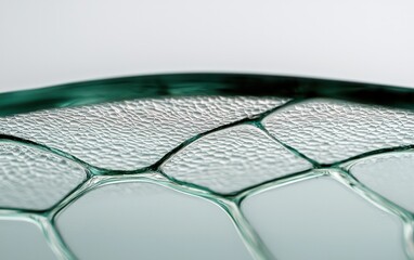 Poster - Teal Glass with Intricate Net Pattern