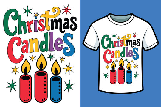 A humorous vector illustration of Christmas Candles on  Christmas Day