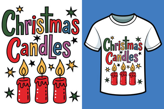 A humorous vector illustration of Christmas Candles on  Christmas Day
