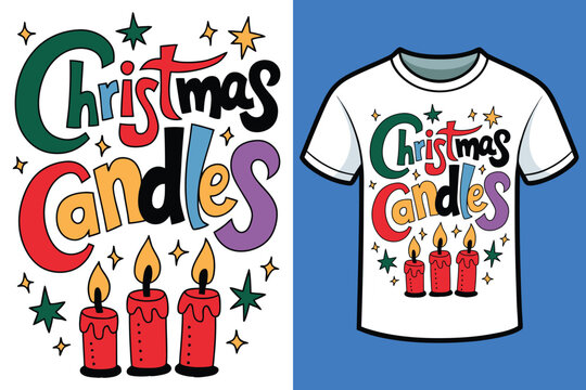 A humorous vector illustration of Christmas Candles on  Christmas Day