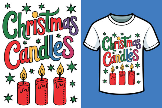 A humorous vector illustration of Christmas Candles on  Christmas Day