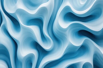 Poster - A captivating abstract image featuring flowing blue waves with smooth textures. This artwork embodies tranquility and elegance, perfect for modern design.