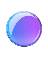 Poster - Glossy Purple and Blue Gradient Sphere on Transparent Background, PNG