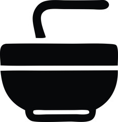 Poster - Vector black bathroom sink icon illustration