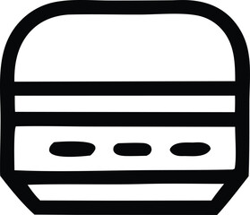 Poster - Black and white smiley face icon vector symbol for web design