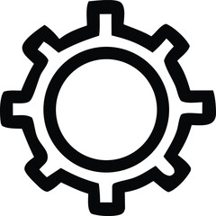 Poster - Vector gear wheel icon illustration, a 3D cog design concept symbol