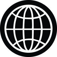 Poster - Shiny global sphere icon representing the Earth planet on the web
