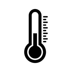 thermometer icon for hot and cold temperature symbols, glyph vector illustration