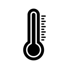 thermometer icon for hot and cold temperature symbols, glyph vector illustration
