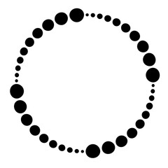 Poster - Asymmetrical Dotted Circle, Dynamic Circular Design Element