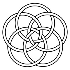Poster - Interlocking Circles Pattern Unity, Connection, and Infinite Flow