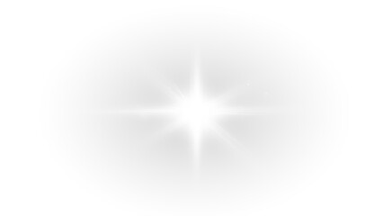 Aufkleber - PNG sparkles and glowing stars. Bright white burst with magical lens flare and glitter overlay. Festive abstract background for celebration or holiday vector design.