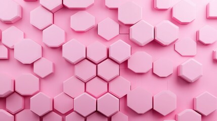 Poster - a gentle pink aesthetic with a soft hexagonal pattern, perfect for creative backgrounds.